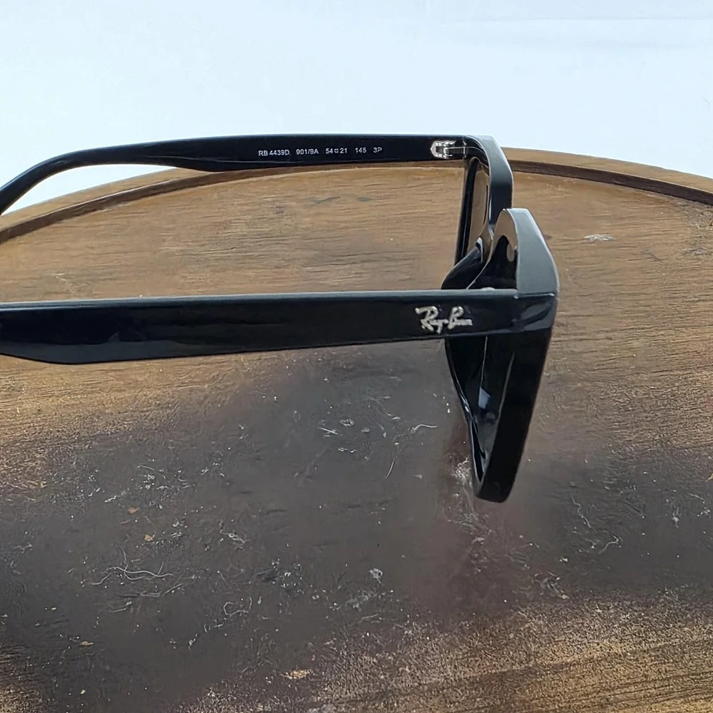 Ray-Ban RB4439D Sunglasses Mens 54-21-145 Black Green Polarized Square 901/9A